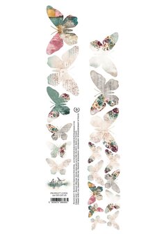 Papierstrook Dreamy Dreams 30x5cm paper vlinders