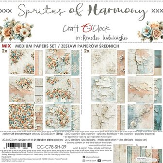 Mix paper pad 20.3x20.3cm Sprites Of Harmony p/24vel
