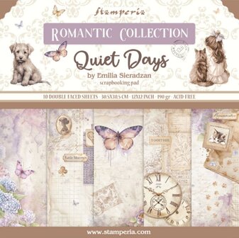 Paper pad 30.5x30.5cm Quiet Days p/10vel