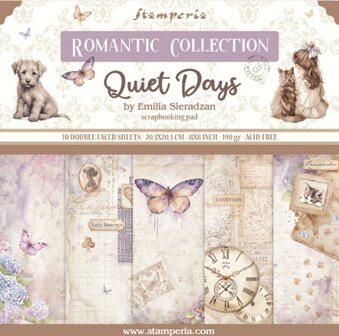 Paper pad 20x20cm Quiet Days p/10vel