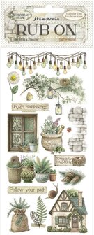 Herbarium Silvae Rub-On 10x21cm Cottage lampjes