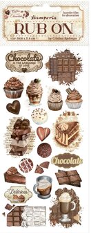 Coffee and chocolate Rub-On 10x21cm Vintage Sweet Moments