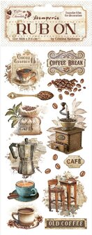 Coffee and chocolate Rub-On 10x21cm Vintage Coffee Moments