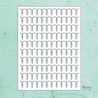 Stencil grote lichtjes slinger 15x15cm p/st