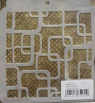 Stencil open abstract 15x15cm p/st