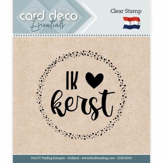 Clear Stamp  Ik (hartje) Kerst p/st