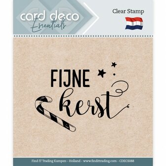 Clear Stamp Fijne kerst p/st