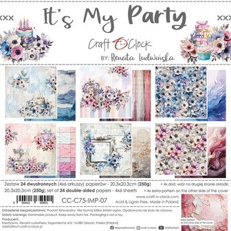 Paper pad 20.3x20.3cm It&rsquo;s My Party p/24vel