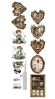 Papierstrook houten harten 30x5cm &ndash; friends of the forest