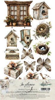 Extras set In SIlence 15x30.5cm p/6vel vogelhuisjes