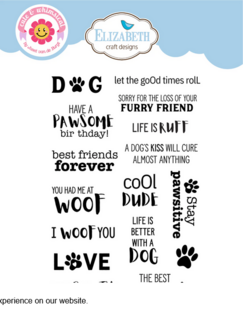 Stamp Dog Days Sentiments p/st