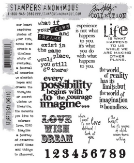 Stuff To Say Tim Holtz Cling Stamps p/st