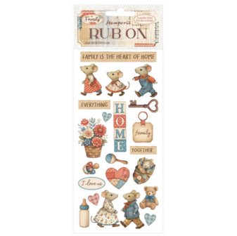 Family Rub-On 10x21cm Home