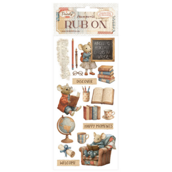 Family Rub-On 10x21cm Happy Moments