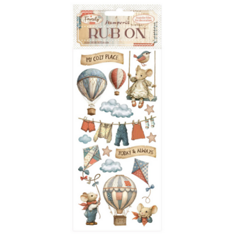 Family Rub-On 10x21cm Air Balloons