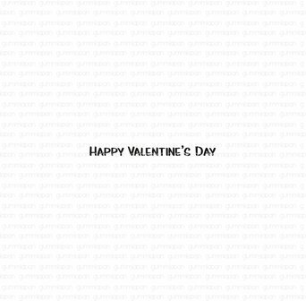 Stamp Happy valentine's day 33x2mm p/st rubber unmounted 