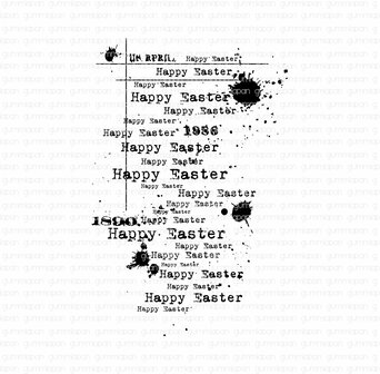 Stamp multi HAPPY EASTER Achtergrond 61x92mm p/st rubber unmounted 