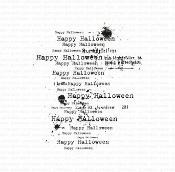 Stamp multi HAPPY HALLOWEEN Achtergrond 73x85mm p/st rubber unmounted 