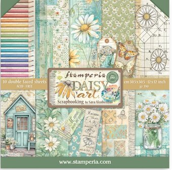 Paper pad 30.5x30.5cm Daisy Art p/10vel