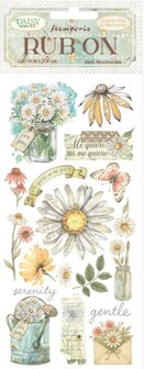 Daisy Art Rub-On 10x21cm Me Quiere no me Quiere vaas