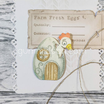 Stans Eieren huis met kip p/st