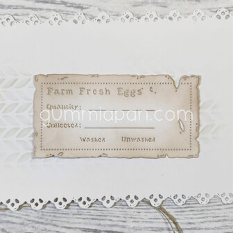 Stans Fresh farm eggs ticket 80x41mm p/st