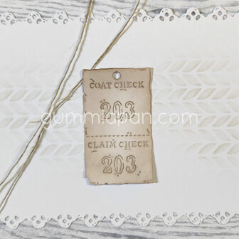 Stans garderobe kleding ticket 30x50mm p/st