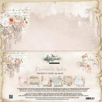 Paper pad Romantic Boho 30.5x30.5cm p/6vel