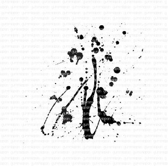 Stamp splashes spetters 50x50mm p/st