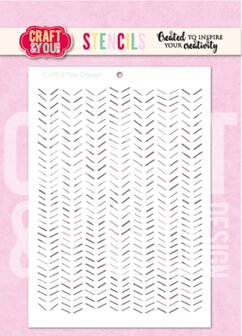 Stencil A6 chrevron p/st