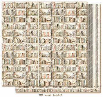 Scrappapier Memoir - Bookshelf 30.5x30.5cm p/vel 