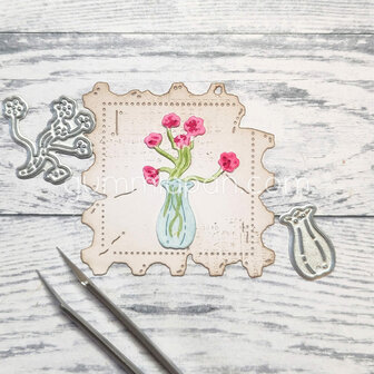 Stans vaas met boeket 23x34mm p/st