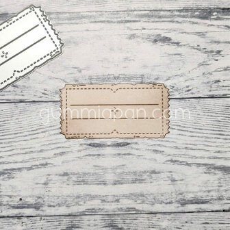 Stans oude ticket met bloem 55x29mm p/st