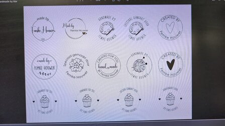 Stempel met eigen naam 4.5cm p/stuk