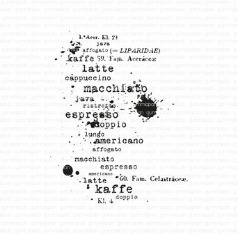 Stamp multi Coffee Achtergrond 47x86mm p/st rubber unmounted 