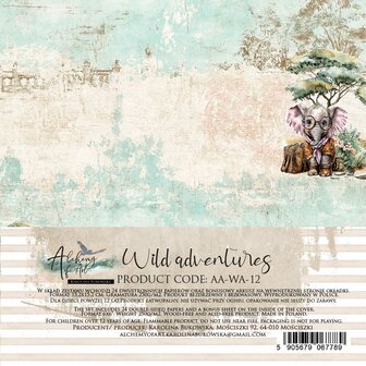 Paper pad In Wild Adventures 15x15cm p/24vel