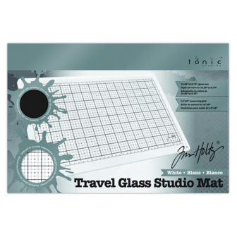 Tim Holtz Travel Glass Studio Mat - White 40x26cm p/st