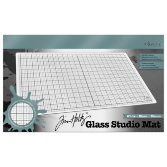 Tim Holtz Glass Studio Mat - White 56x33cm p/st