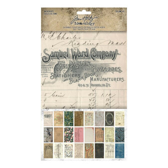 Papier Tim Holtz Backdrops Volume 1 15x25cm p/24vel