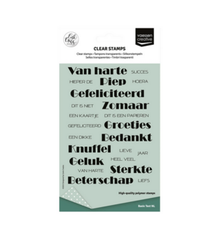 Vaessen Creative &bull; Clear Stamps Basic Text Dutch p/23st