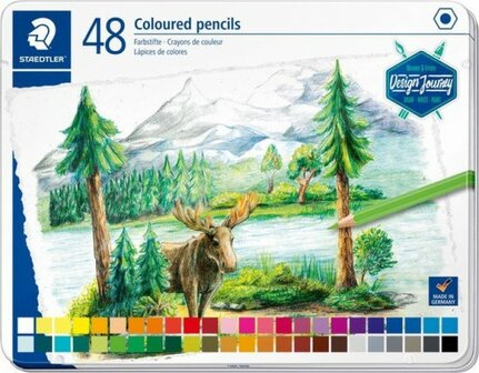 STAEDTLER Kleurpotloden metalen etui met 48 heldere kleuren