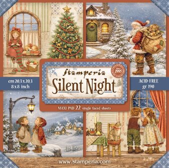 Paper pad 20x20cm Silent Night (Single Face) p/22vel