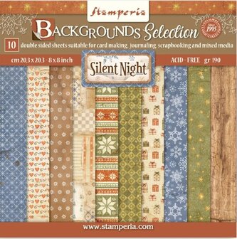 Paper pad 20x20cm Silent Night p/10vel background