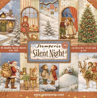 Paper pad 30.5x30.5cm Silentt Night p/10vel