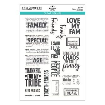 Clear Stamp Set Turn the Page Family &amp; Friends by Esther Glas p/set
