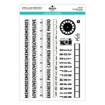 Clear Stamp Set  Turn the Page Keepsake Strips by Esther Glas p/set
