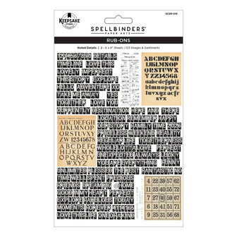 Rub-ons Turn the Page Noted Details by Esther Glas p/103st