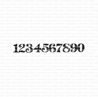 Stamp Nummerserie 89x10mm p/st