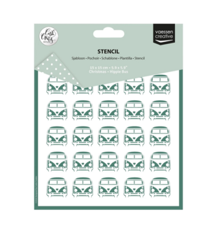 Vaessen Creative &bull; Stencil by Carla Creates Christmas Hippie Bus 20x20cm p/st