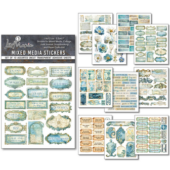 Edge of the Ocean Mixed Media Stickers p/10vel